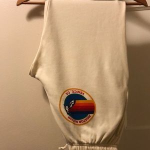 Aviator nation vintage white sweatpants